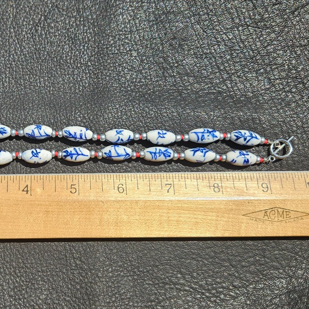 Porcelain Chinoiserie Necklace - Picture 4 of 9